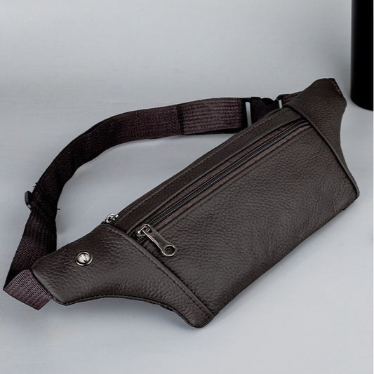 Riñonera Deportiva de Cuero Genuino para Hombre, Bolsa Invisible para Correr - Image 2
