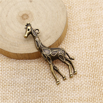 Colgante Jirafa de Aleación de Zinc Antiguo – Accesorio Animal Adorable - Image 5