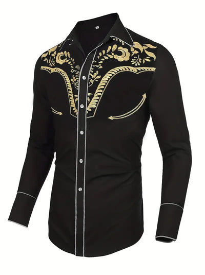 Camisa Suelta Estampada Estilo Western Americano - Image 47