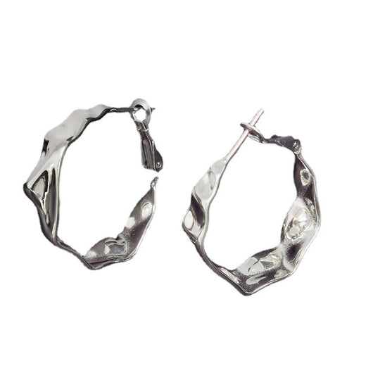 Aretes Grandes de Plata 925 Circulares Personalizados Estilo Exagerado - Image 5
