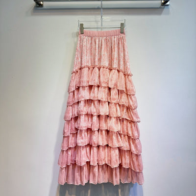 Vestido Pastel Cintura Alta con Costuras Industriales
