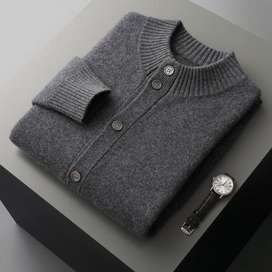 Suéter Cuello Alto Corto Tejido Grueso para Hombre - Image 8
