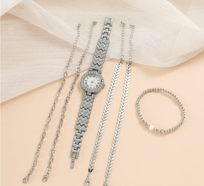 Reloj Pulsera de Diamantes para Mujer - Set Lujo de 6 Piezas con Caja de Regalo - Image 16