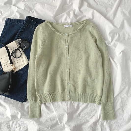 Cardigan Básico de Punto para Mujer - Estilo Relajado Primavera
