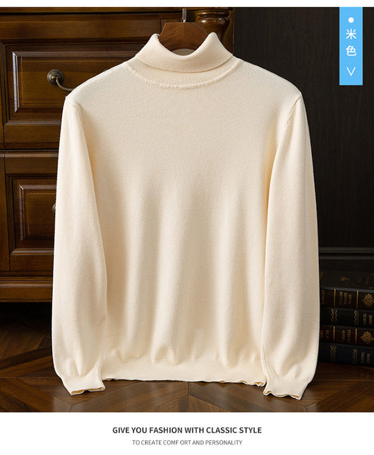 Suéter Cuello Alto para Hombre Otoño Invierno - Abrigo Interior Versátil - Image 25