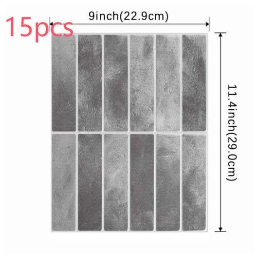 Adhesivo de Pared 3D Estéreo Resistente al Agua y Calor - Papel Tapiz Autoadhesivo para Cocina y Baño - Image 45
