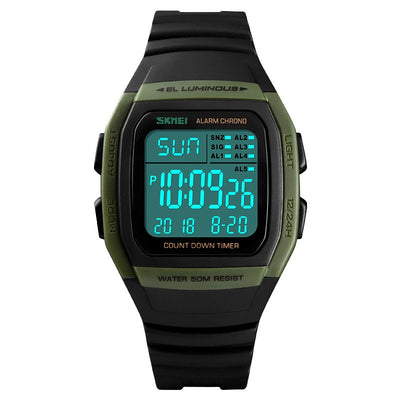 Reloj Deportivo Digital Cuadrado Doble Hora Multifuncional - Image 4