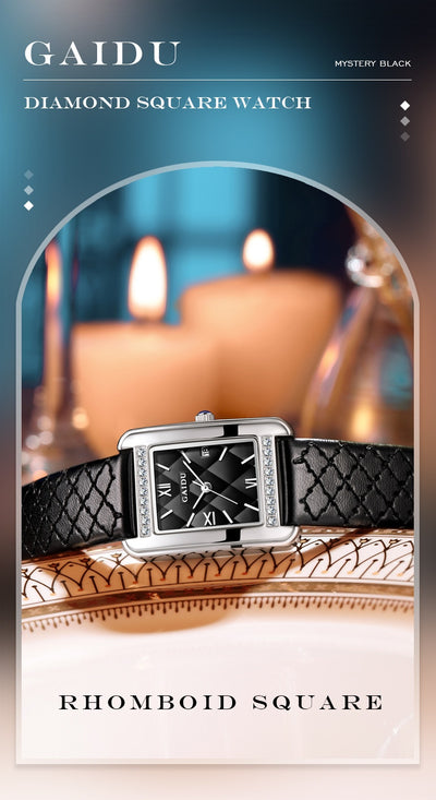 Reloj de Cuarzo Cuadrado Diamante - Lujo Asequible Retro - Image 23