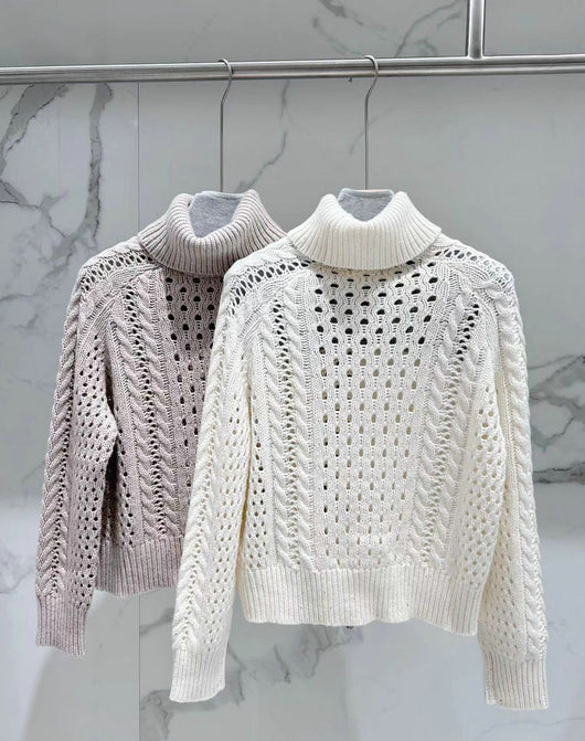 Suéter Cuello Alto Manga Larga para Otoño e Invierno - Image 10