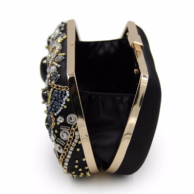 Bolso de Gala Elegante con Cristales y Diamantes Incrustados - Image 12