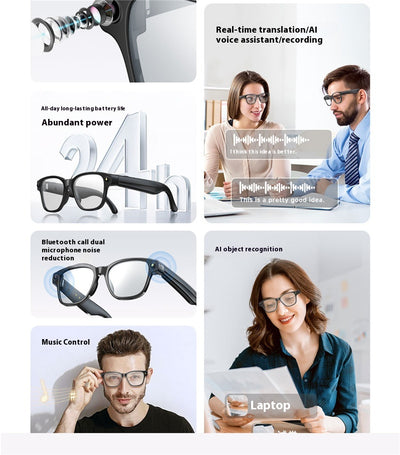 Gafas Inteligentes de Traducción AI con Bluetooth y Cámara Inalámbrica - Image 8