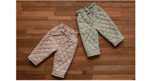 Pantalones Casuales de Algodón Acolchados con Estampado Floral para Niñas - Image 15