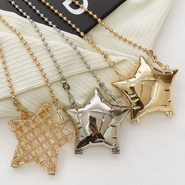Bolsa Crossbody Estrella de Zinc con Diseño Brillante Minimalista