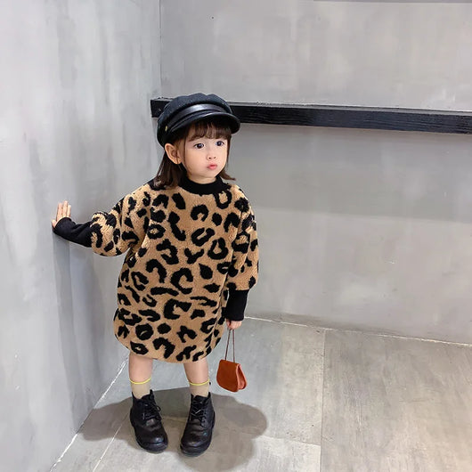 Blusa Infantil Estampado Leopardo Manga Larga Cálida en Cashmere - Image 17