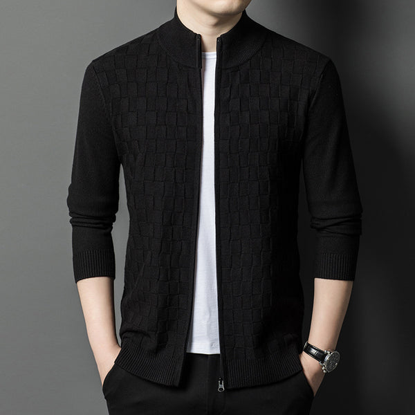 Suéter Casual Slim Fit para Hombre con Cuello Alto y Cierre