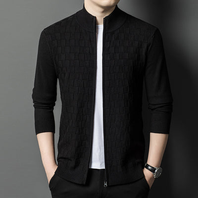 Suéter Casual Slim Fit para Hombre con Cuello Alto y Cierre