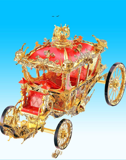 Carruaje de Princesa 3D - Puzzle Metálico Calabaza Armable - Image 7