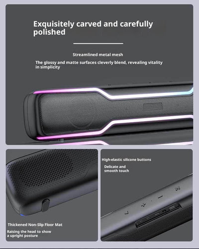 Parlante Bluetooth con Tira LED RGB y Lector de Tarjetas - Image 14