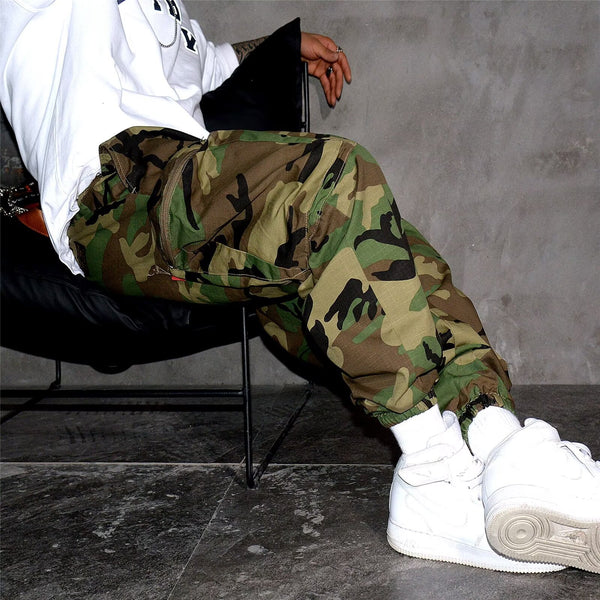 Pantalones de Trabajo Casual Camuflaje Retro para Hombre