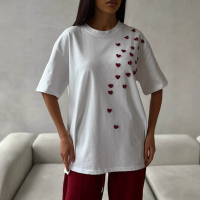 Playera Casual para Mujer con Bordado Love