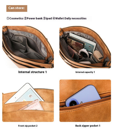 Bolso Bandolera Retro Multicapa PU - Diseño Minimalista de Alto Nivel - Image 24