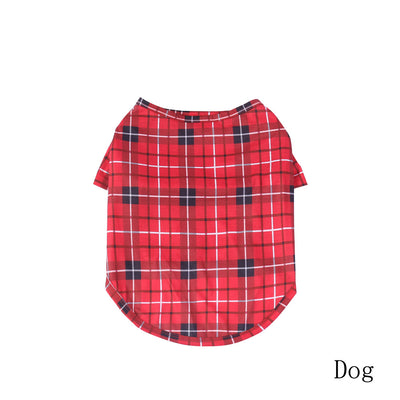 Red, black, and white plaid long-sleeve baby romper with a collar and snap closures, hanging on a hanger. - Image 6