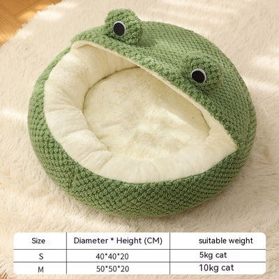 Cama Térmica para Mascotas Pequeñas - Nido Acogedor Serie Ranita con Funda Extraíble - Image 4