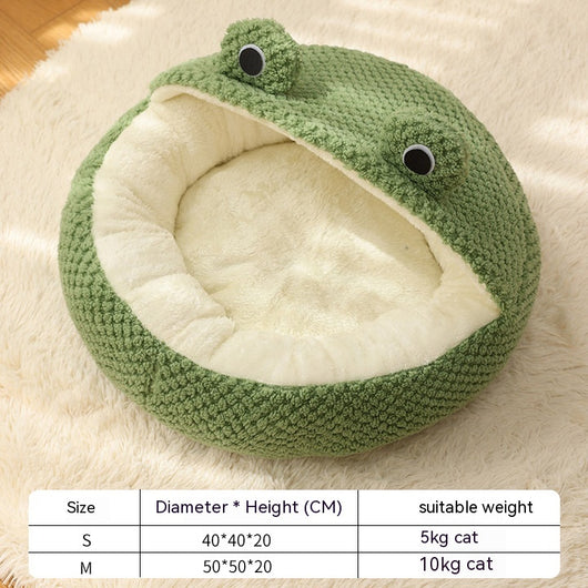 Cama Térmica para Mascotas Pequeñas - Nido Acogedor Serie Ranita con Funda Extraíble - Image 4