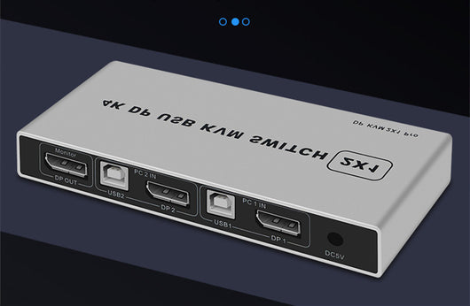 Switch KVM DisplayPort 2x1 4K 60Hz para 2 PCs - Image 12