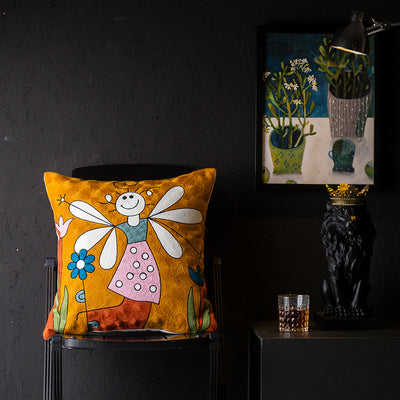 Funda de Almohada Abstracta con Diseño de Viento - Image 18