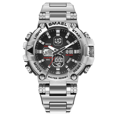 Reloj Deportivo Inteligente de Acero Inoxidable con Doble Pantalla y Luz Nocturna - Image 5