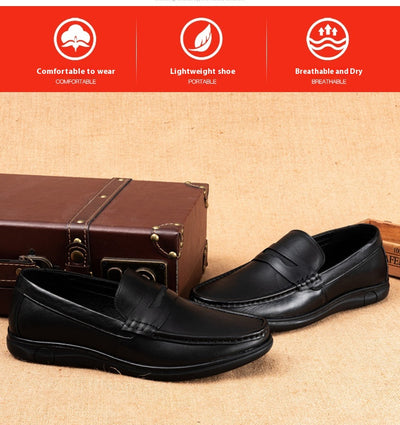 Zapatos de Cuero para Hombre Otoño Suela Blanda y Cómoda - Image 9