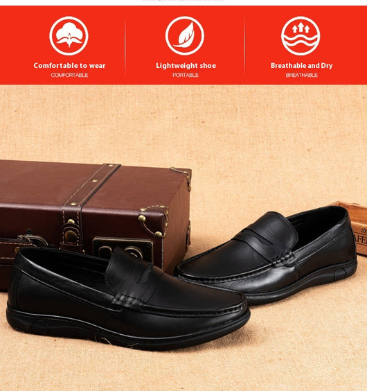 Zapatos de Cuero para Hombre Otoño Suela Blanda y Cómoda - Image 9