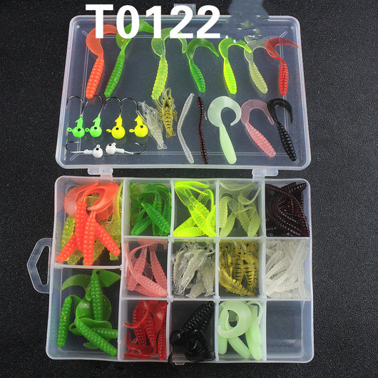 Kit Completo de Pesca Texas con Anzuelos Plomados y Cebos Suaves - Image 14