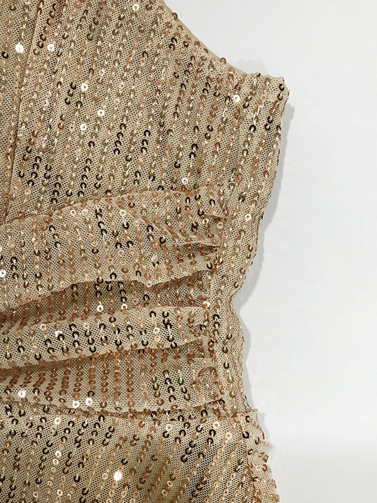 Vestido de Lentejuelas con Cortes Cruzados - Elegancia Vacacional para Mujer - Image 15