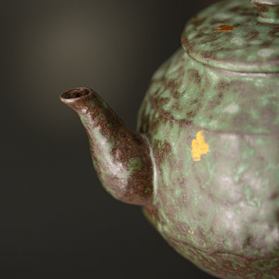Tetera Retro de Cerámica Vidriada en Bronce para Preparar Té y Agua Caliente - Image 6