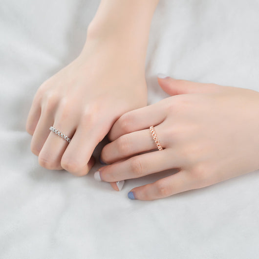 Anillo de Corazón Chapado en Cobre y Platino - Image 7