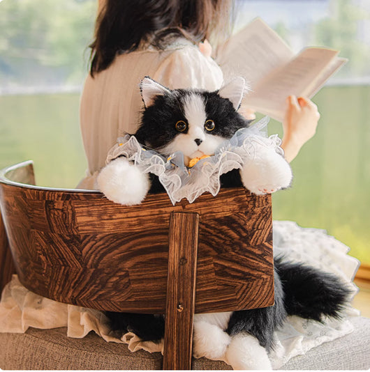 Mochila Peluche Gato Vaca - Juguete de Simulación Adorable - Image 3