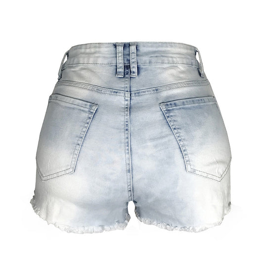 Shorts de Mezclilla Cintura Alta Levantacaderas con Flecos - Image 4