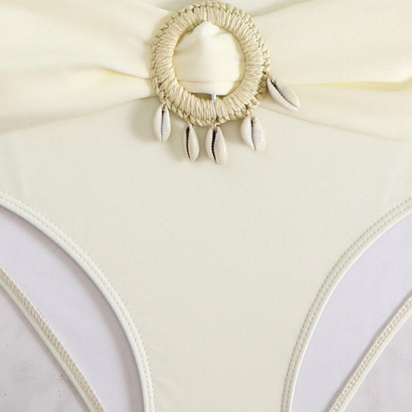 Bikini Dividido con Borlas para Playa y Aguas Termales