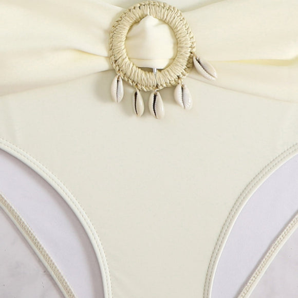 Bikini Dividido con Borlas para Playa y Aguas Termales
