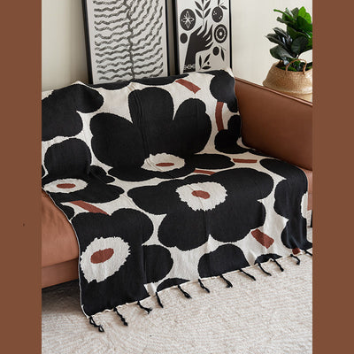 Manta Tejida de Flores Estilo Nórdico para Sofá - Image 3