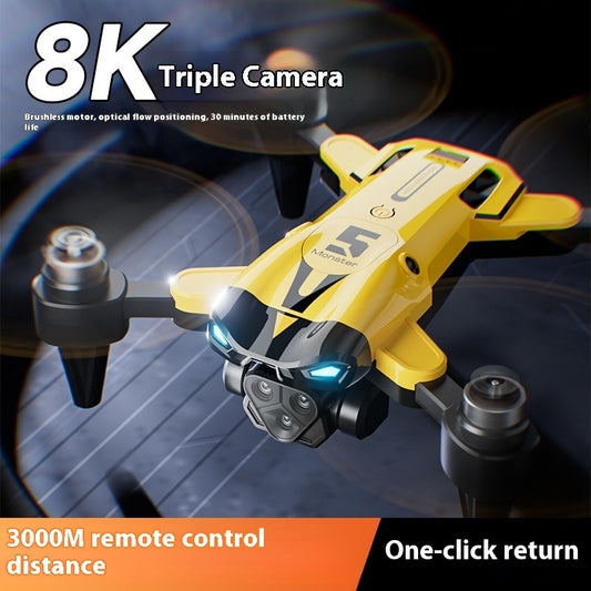 Dron con Triple Cámara HD para Fotografía Aérea con Control Remoto