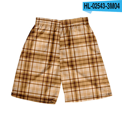 Shorts Casuales a Cuadros para Hombre - Pantalones de Playa - Image 16