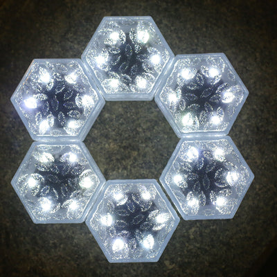 Luz Solar Empotrada Hexagonal para Jardín - Iluminación LED Impermeable