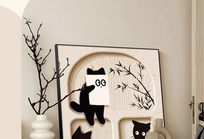 Cuadro Decorativo Gato Adorable Estilo Crema para Sala y Comedor - Image 17