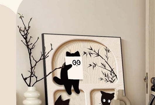 Cuadro Decorativo Gato Adorable Estilo Crema para Sala y Comedor - Image 17