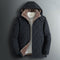 Chaqueta Impermeable con Capucha Desmontable y Cuello Tipo Polo