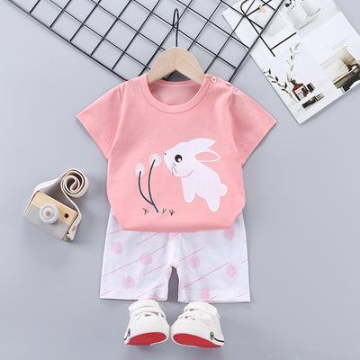 Conjunto Infantil de Algodón Puro: Playera y Shorts Estilo Coreano - Image 33