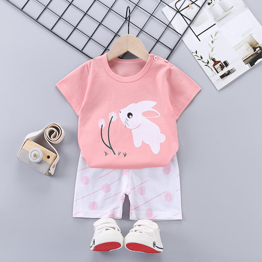 Conjunto Infantil de Algodón Puro: Playera y Shorts Estilo Coreano - Image 33